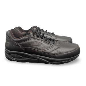Brooks Addiction Walker Brown Leather Walking Shoes Men's Size 15 D Wide